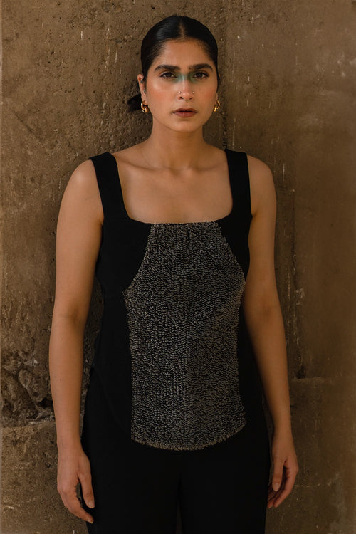 Black Corset Comfort Top