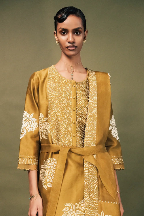 Moss Green Embroidered Kurta Set