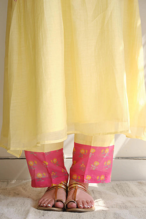 Canary Pintuck Kurta Set