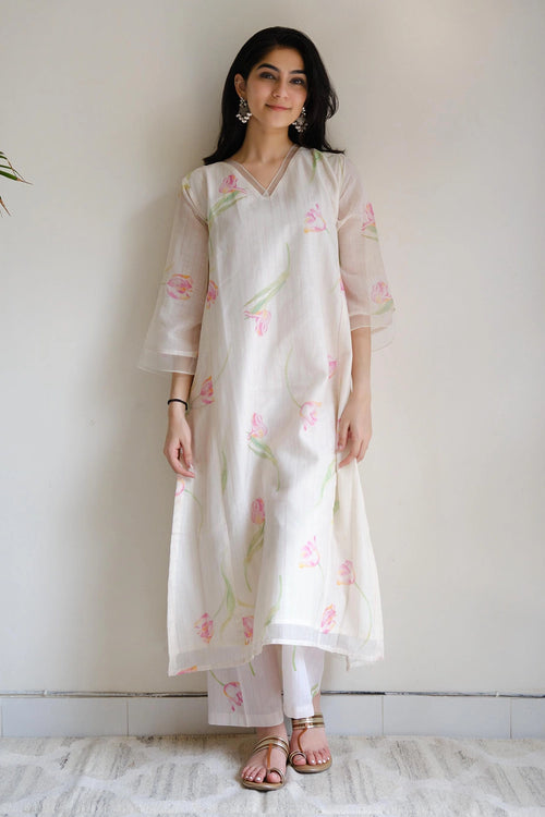 Ivory Tulip Kurta Set