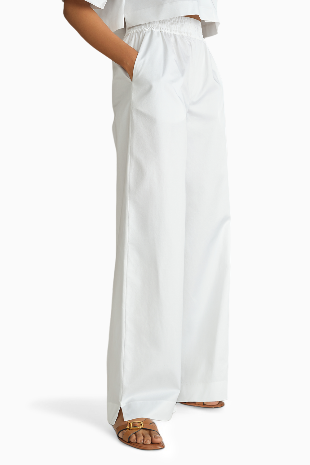 White Egyptian Cotton Trousers