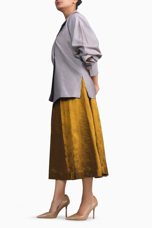 Silver & Gold Chanderi Co-ord Set