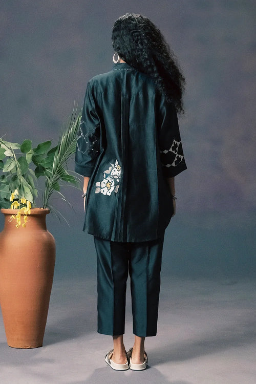 Indigo Embroidered Co-ord Set