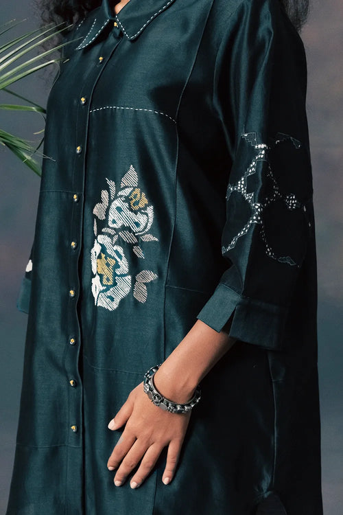Indigo Embroidered Co-ord Set