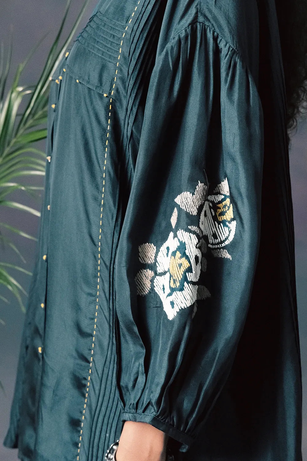Indigo Silk Co-ord Set