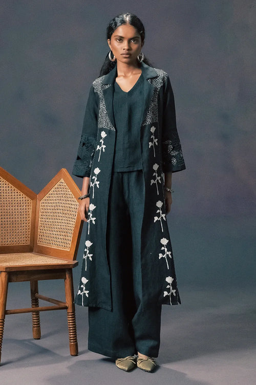 Indigo Discharge Print Co-ord Set