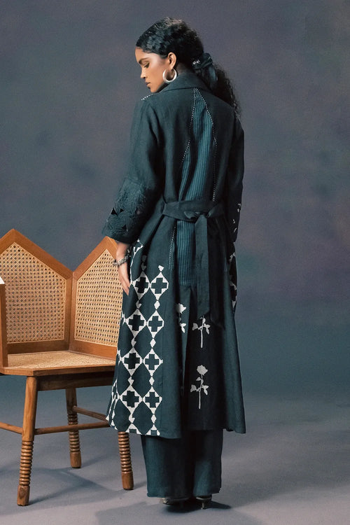 Indigo Discharge Print Co-ord Set