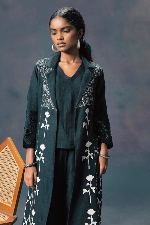 Indigo Discharge Print Co-ord Set