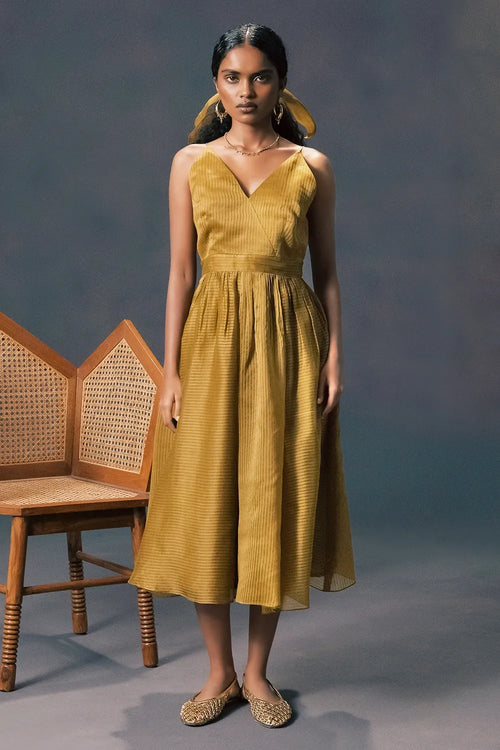 Moss Green Dress With Jacket