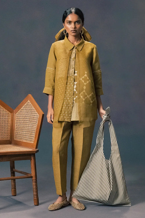 Moss Green Embroidered Co-ord Set