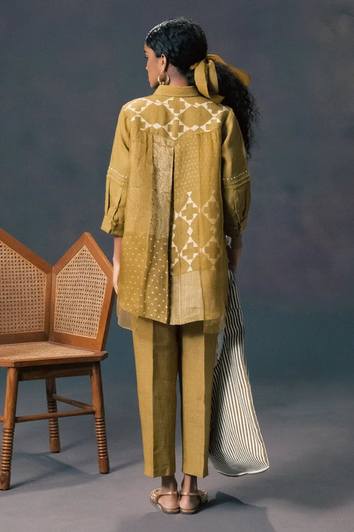 Moss Green Embroidered Co-ord Set