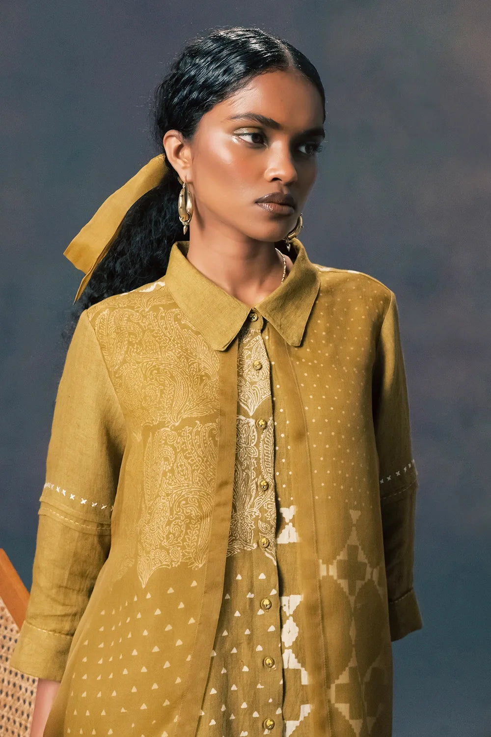Moss Green Embroidered Co-ord Set