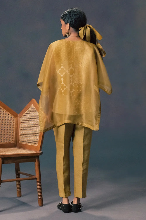 Moss Green Organza Co-ord et