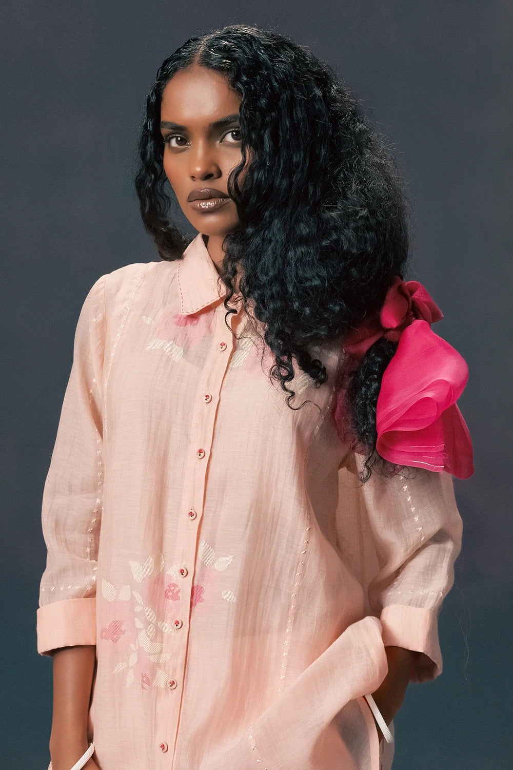 Old Rose Embroidered Co-ord Set