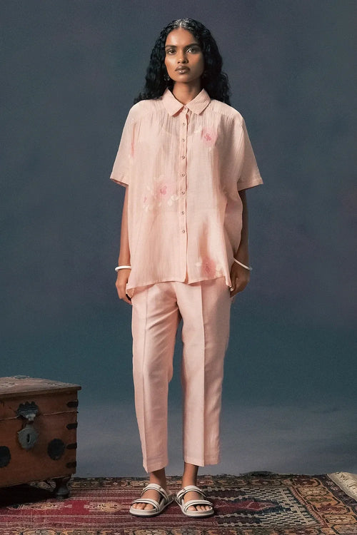 Old Rose Chanderi Co-ord Set