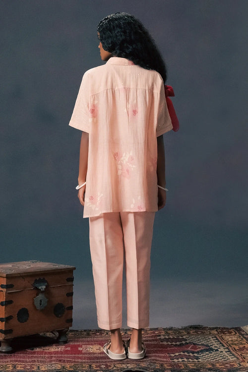 Old Rose Chanderi Co-ord Set