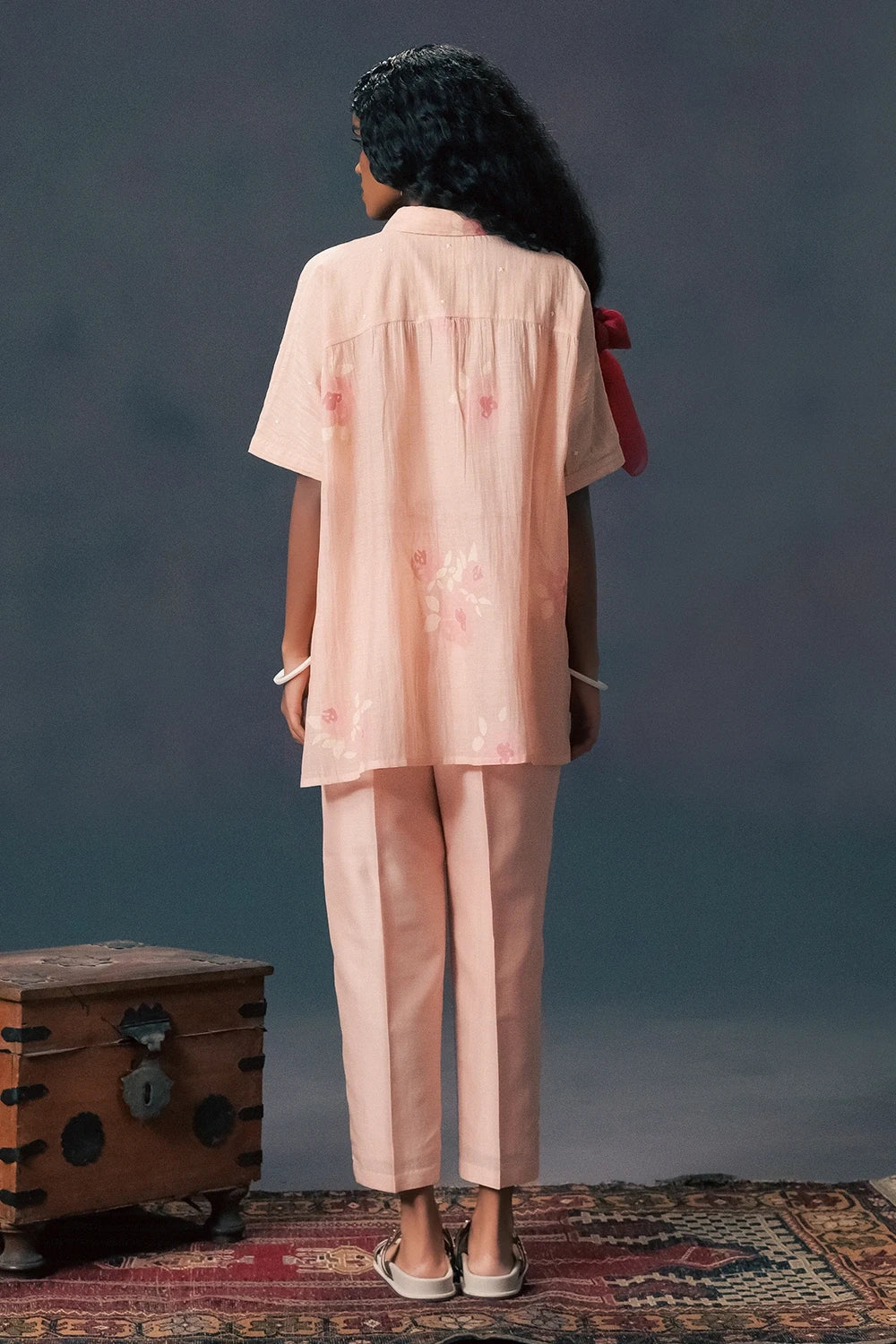 Old Rose Chanderi Co-ord Set