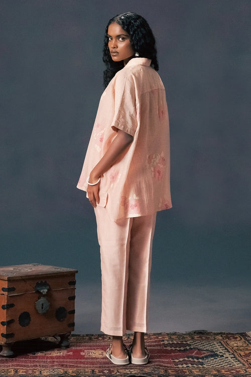 Old Rose Chanderi Co-ord Set