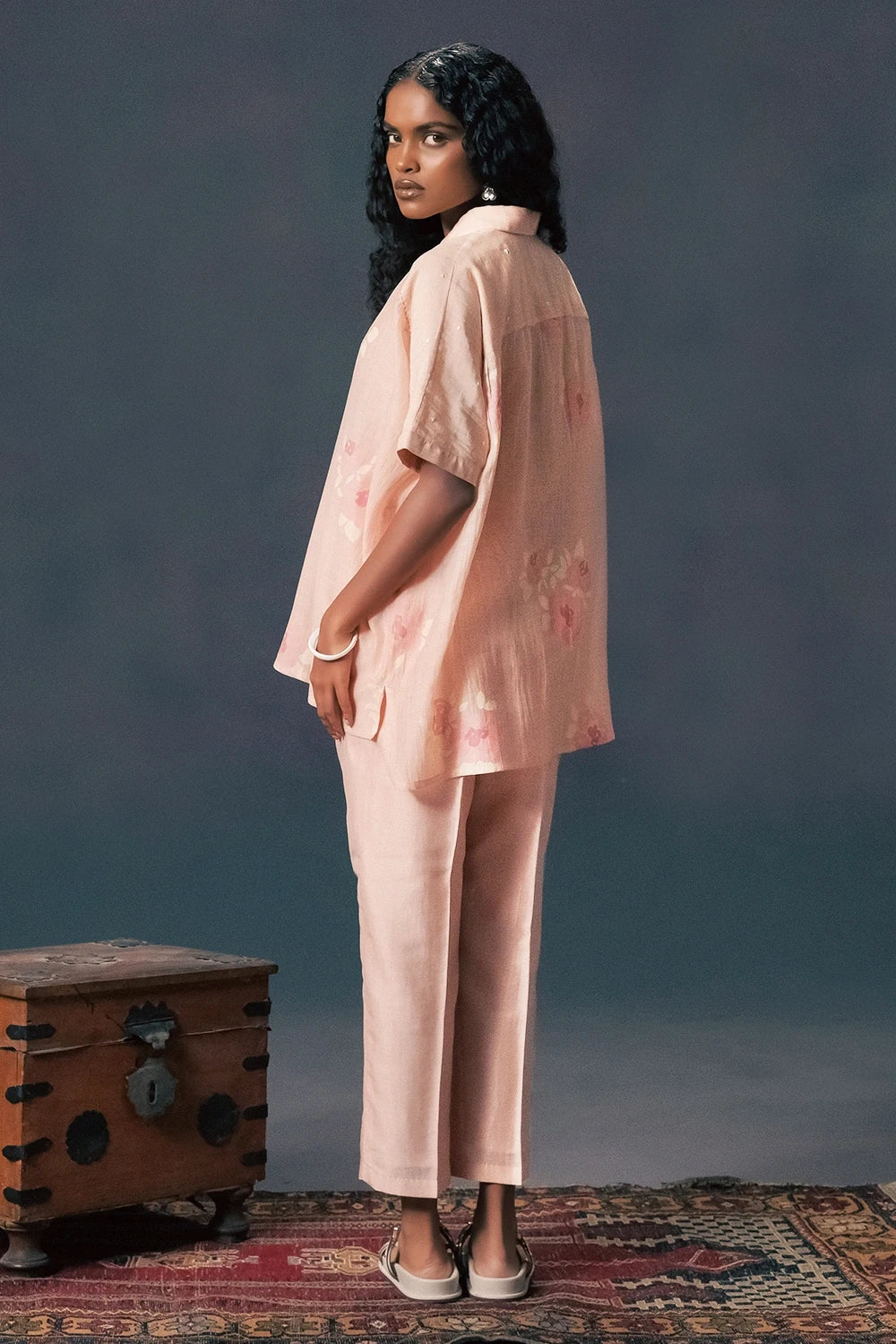 Old Rose Chanderi Co-ord Set