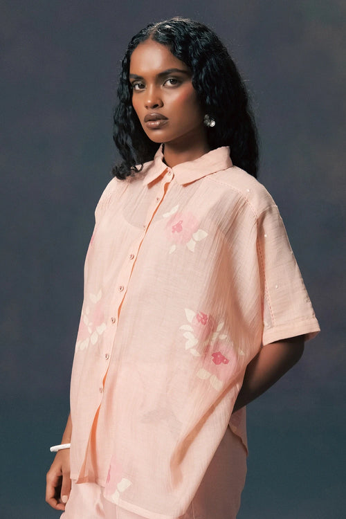 Old Rose Chanderi Co-ord Set