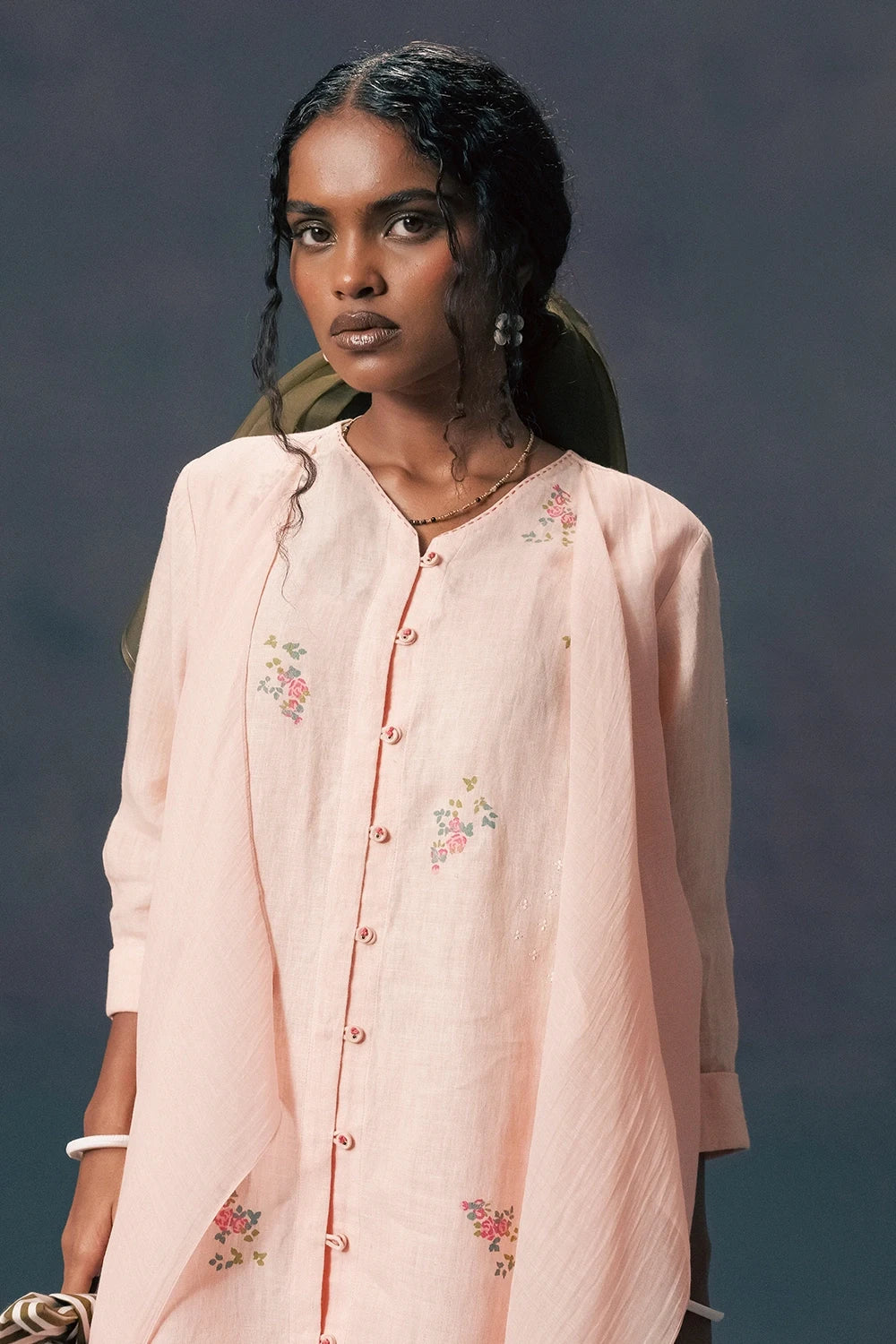 Old Rose Block Printed Co-ord Set