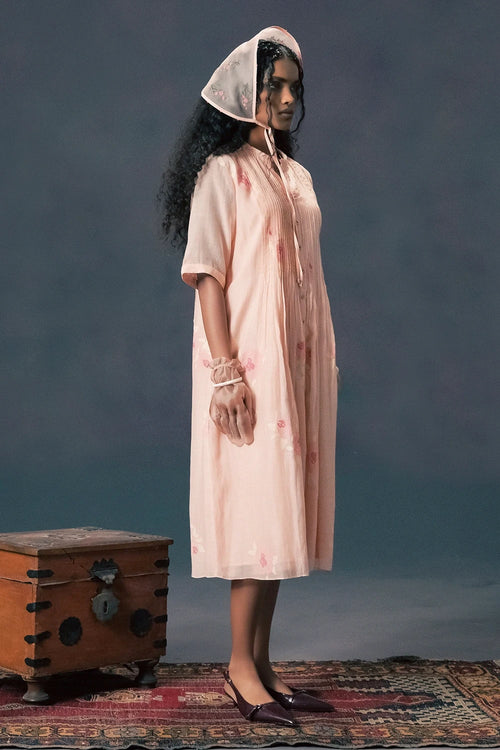 Old Rose Pleated Dress