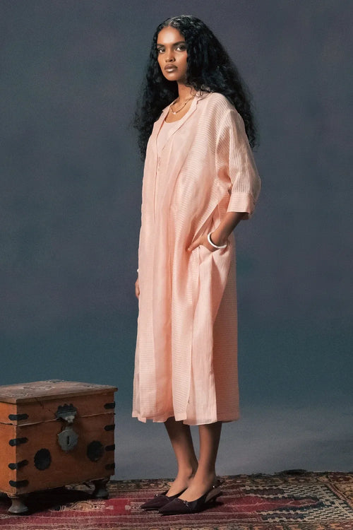 Old Rose Dress With Jacket