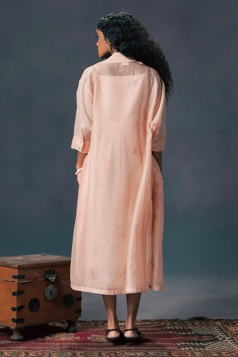 Old Rose Dress With Jacket