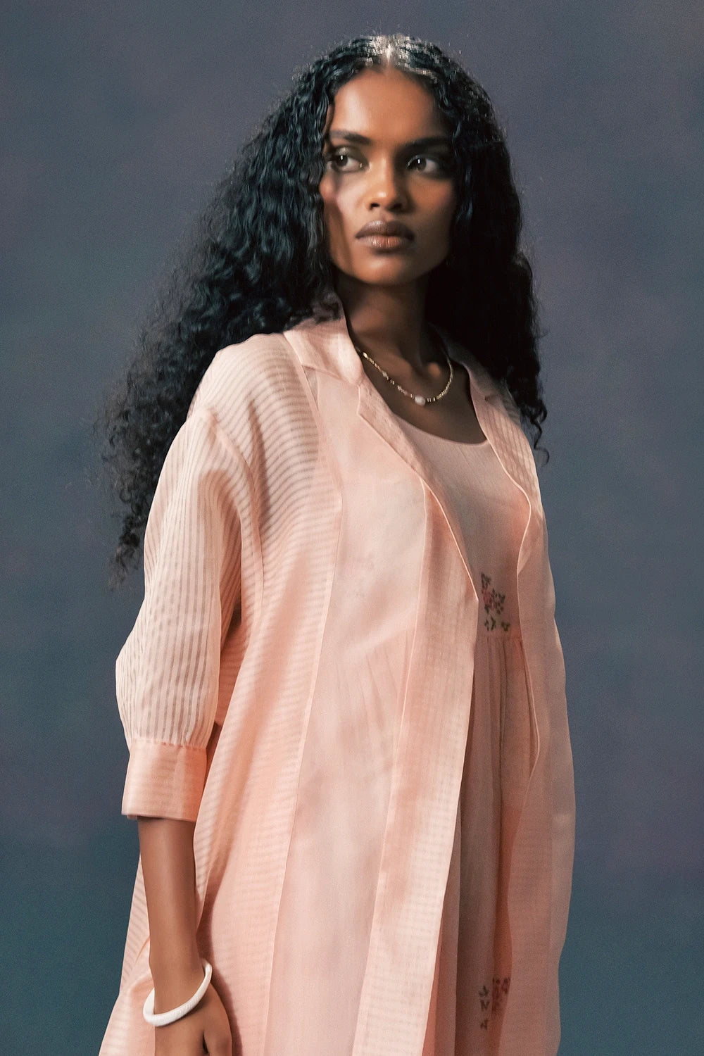 Old Rose Dress With Jacket