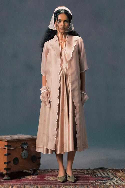Mocha Mousse Dress With Jacket