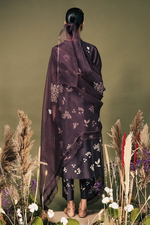 Lavender Pleated Tunic Set