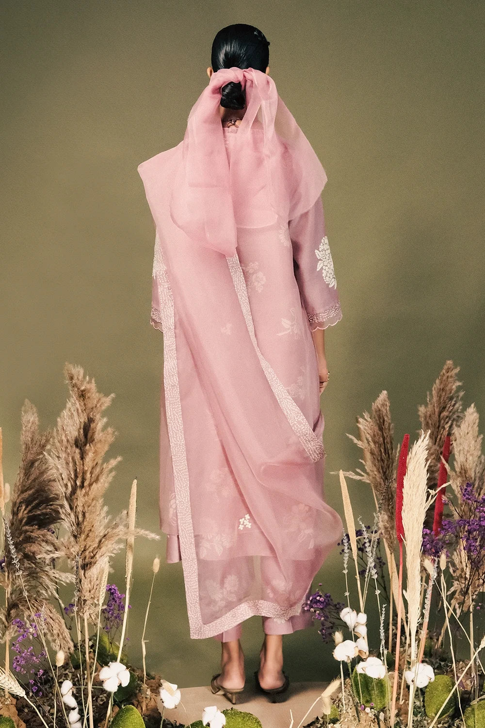Lilac Printed Kurta Set
