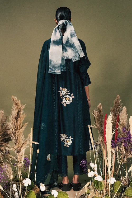 Indigo Embroidered Kurta Set