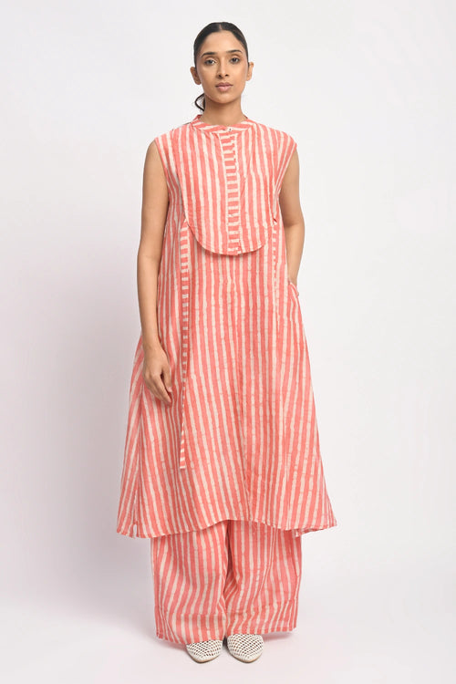 Coral Stripe Set