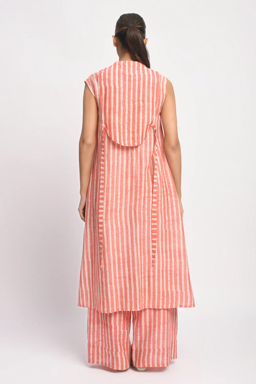 Coral Stripe Set