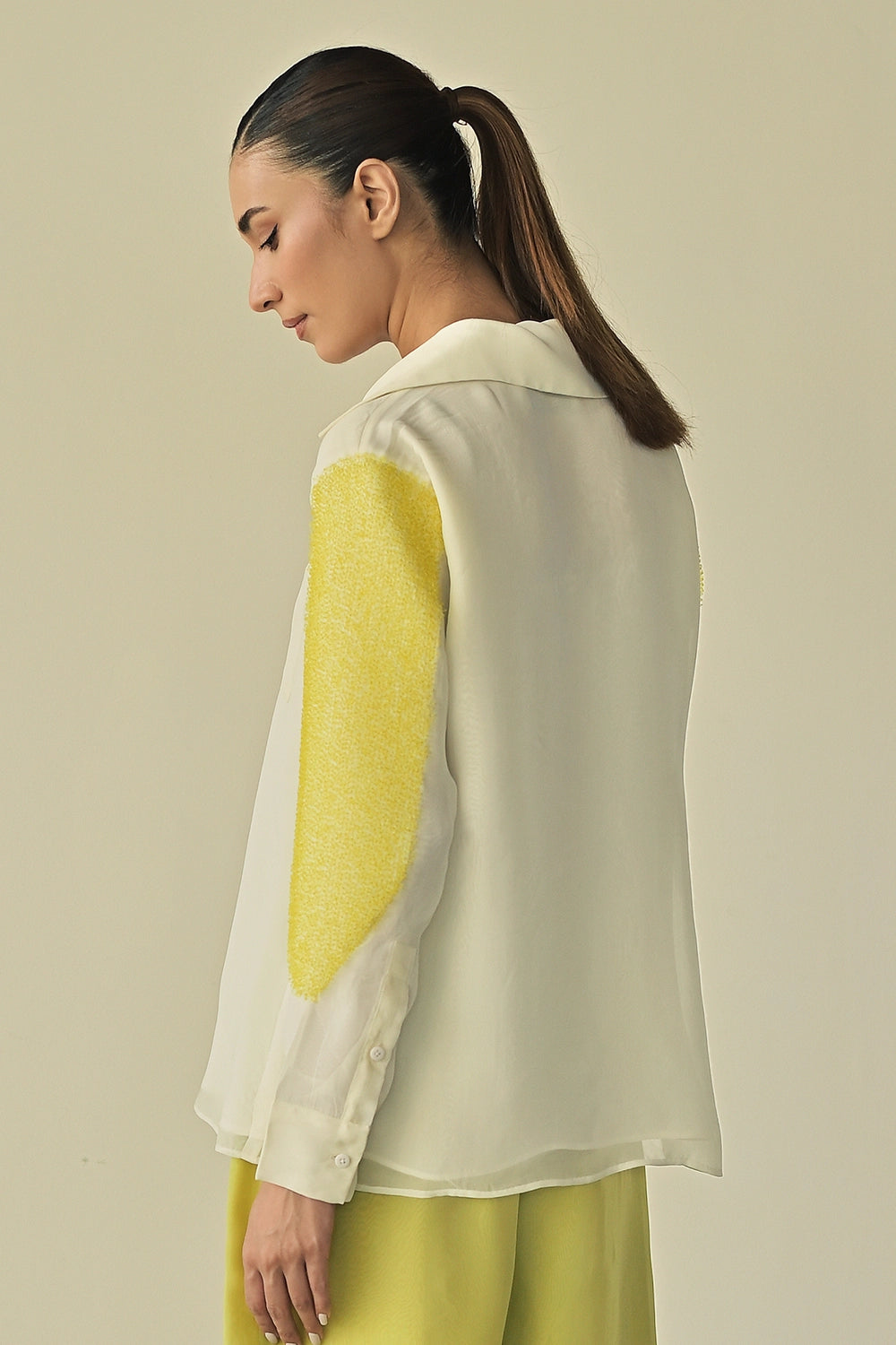 Off White Night Sky Patch Pocket Shirt