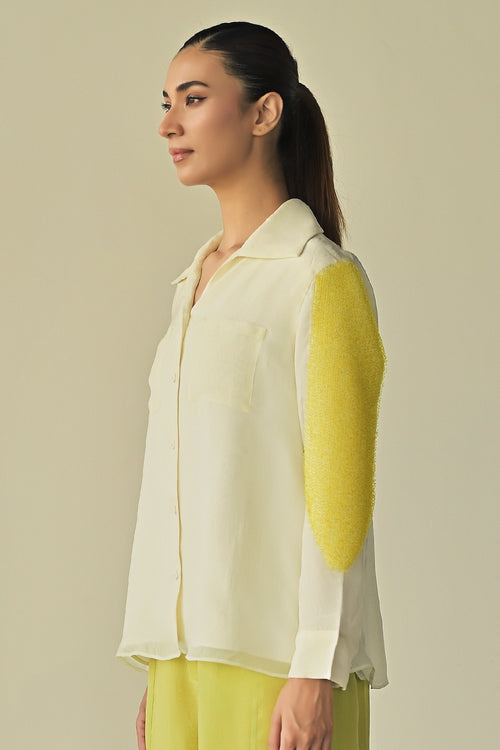 Off White Night Sky Patch Pocket Shirt