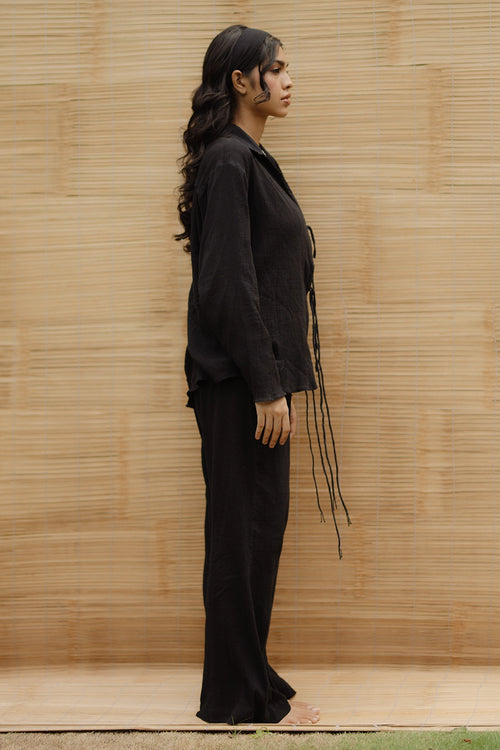 Black Crushed Set