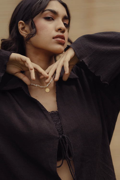 Black Crushed Set