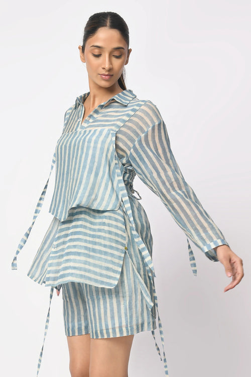 Sky Corset Co-ord Set