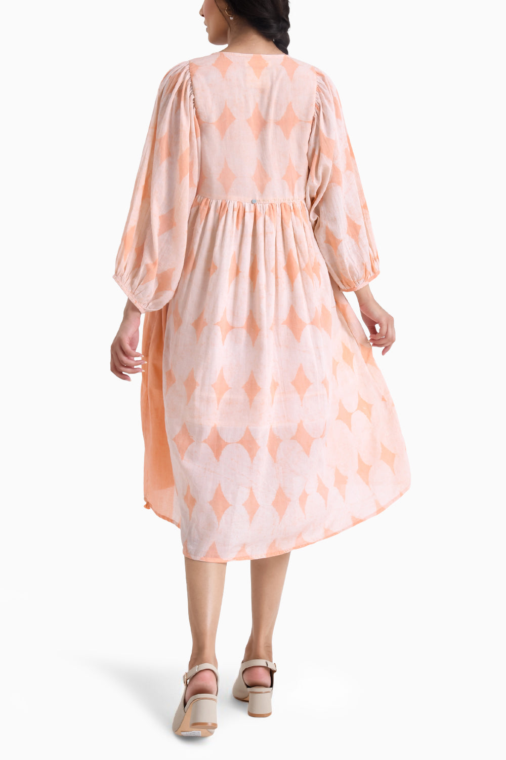 Pink Sunkissed Cotton Midi Dress