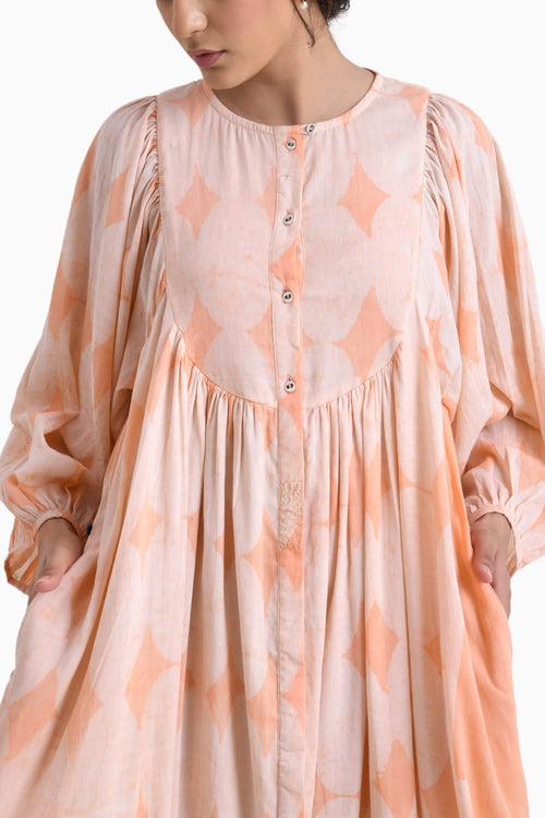 Pink Sunkissed Cotton Midi Dress