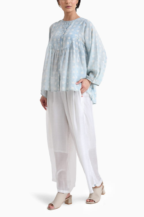 Blue Sunkissed Printed Top with Pants