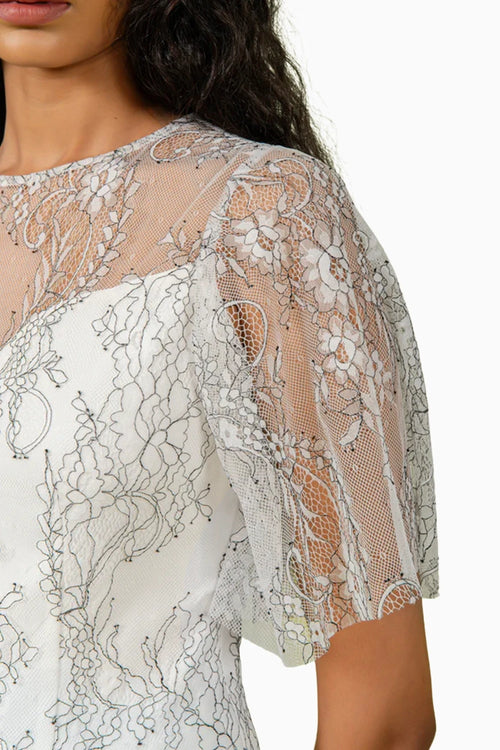 Black White Lace Dress