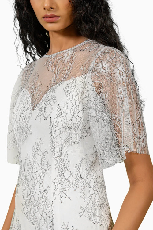 Black White Lace Dress