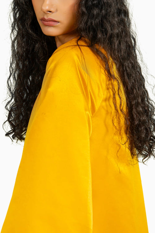 Yellow Round Neck Dress