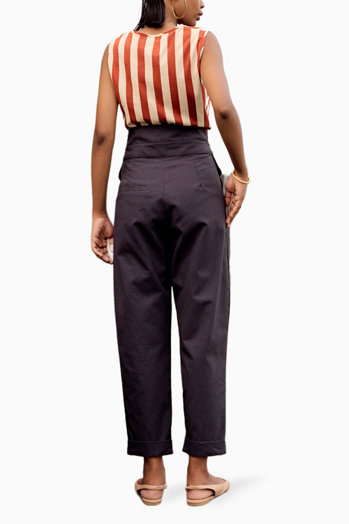 Caroline Crop Top and Grey Teal Trouser
