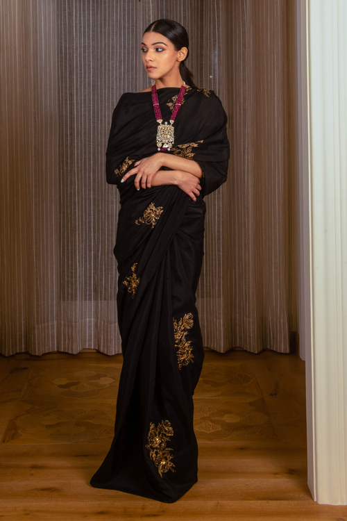 Black Silk Saree