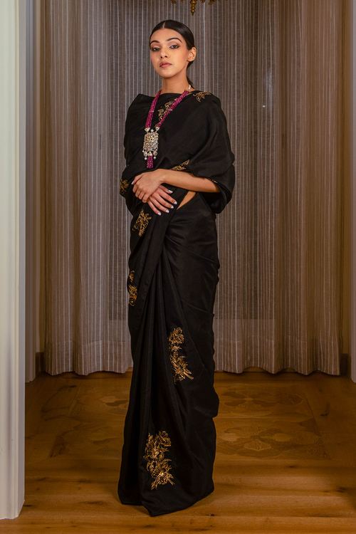 Black Silk Saree