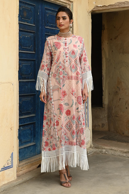 Gulabi Barkha Kaftan
